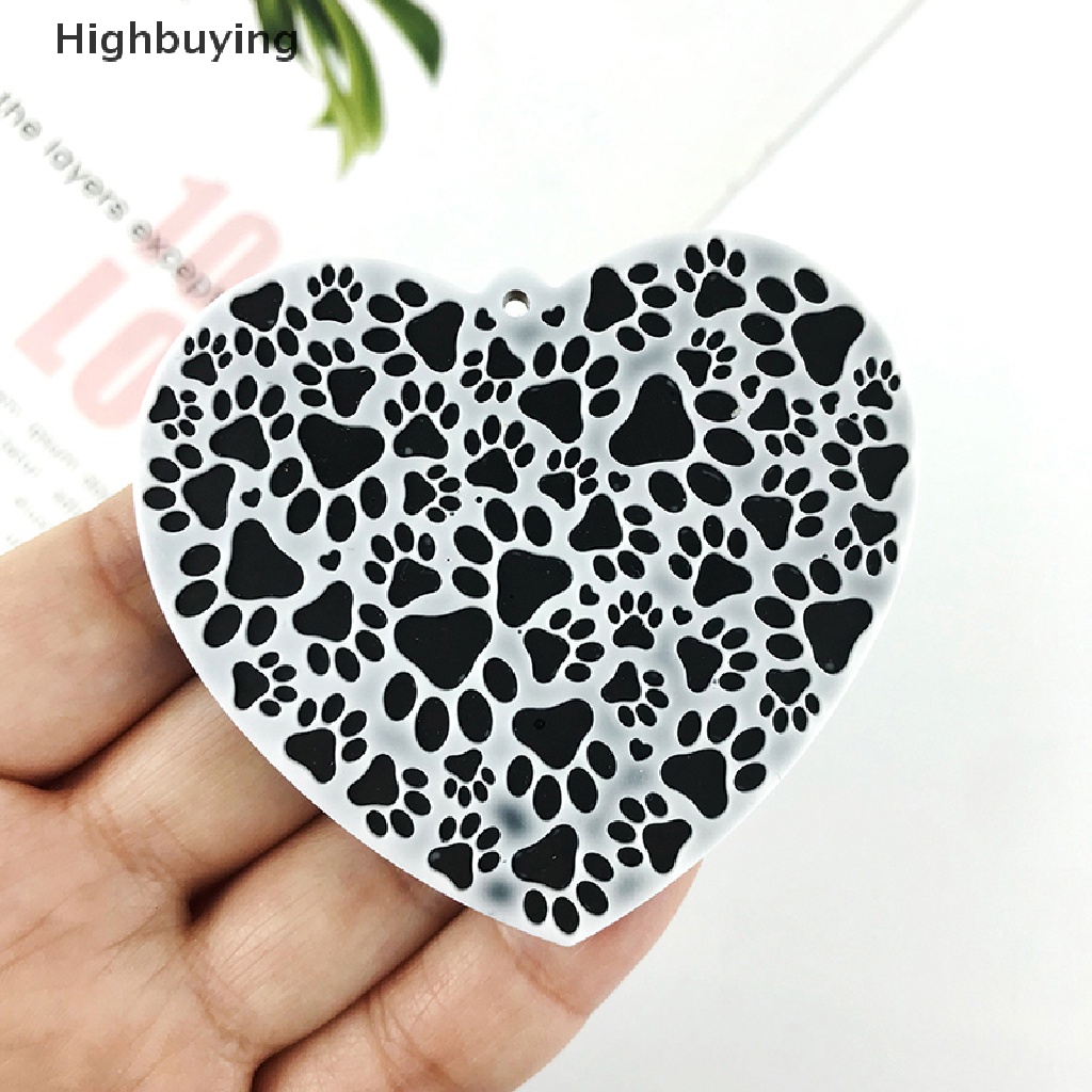 Hbid DIY Kristal Epoxy Resin Cetakan Gantungan Kunci Valene's Silicone Mold Heart Keychain Mould DIY Keychain Tag Perhiasan DIY Membuat Glory