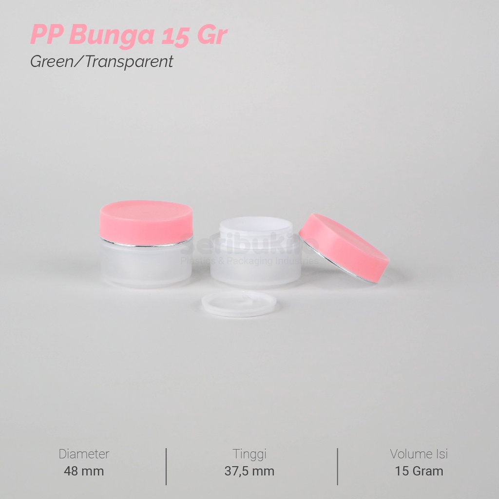 Pot PP Bunga 15 Gr / Pot Cream Bunga PP 15 gr