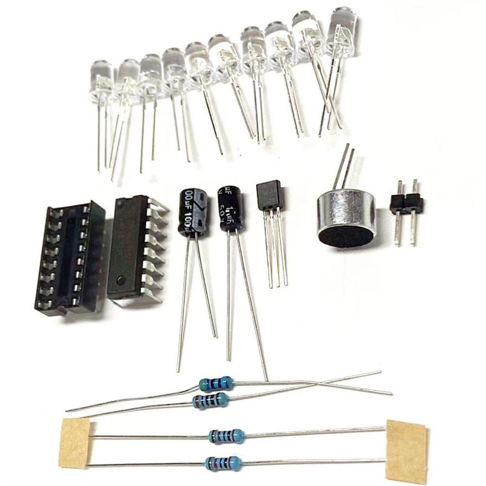 Agustinina Lampu Air LED Kontrol Cahaya Modul Lampu Produksi Elektronik Lampu Indikator Mengalir Lampu Air DIY CD4017 Lentera