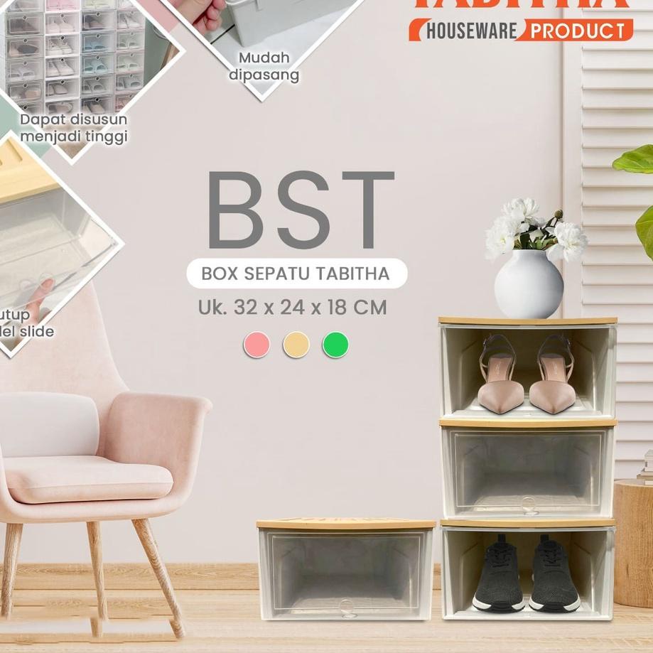 ♬ Box Sepatu Susun Tabitha Minimalis Box Sepatu Murah Container Box Tabitha BST ♣