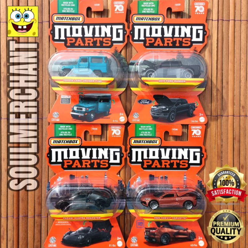 MATCHBOX MOVING PARTS 2023 TOYOTA LAND CRUISER FJ40 RANGE ROVER EVOQUE PAGANI HUAYRA ROADSTER BENTLE