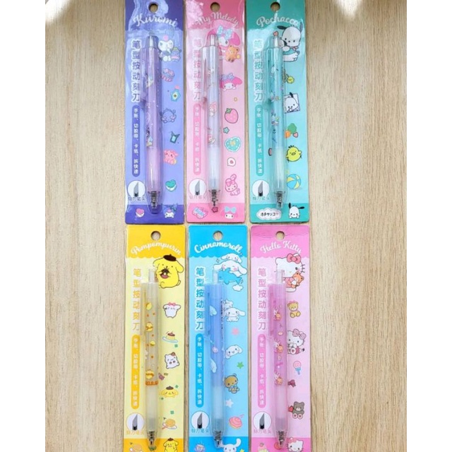 

Cutter Bentuk Pulpen Kuromi Cinnamoroll Pompompurin Pochacco Melody Hello Kitty