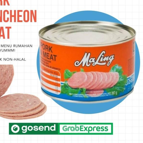 

♫ (Ready) Maling Pork Luncheon Meat Kaleng 397gr TTS (Daging Ham Babi Kaleng) ☆