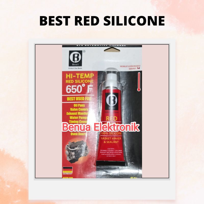 

Promo BEST RED SILICONE 30 Gr Lem Gasket Merah 650