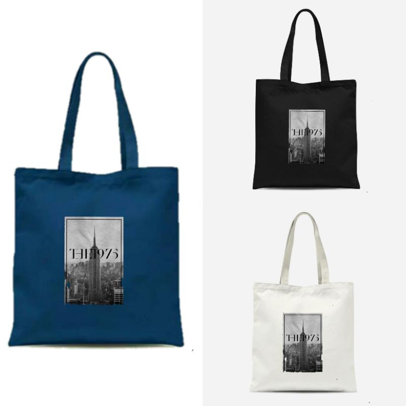 Totebag Kanvas Resleting Band 1975 Murah Kekinian