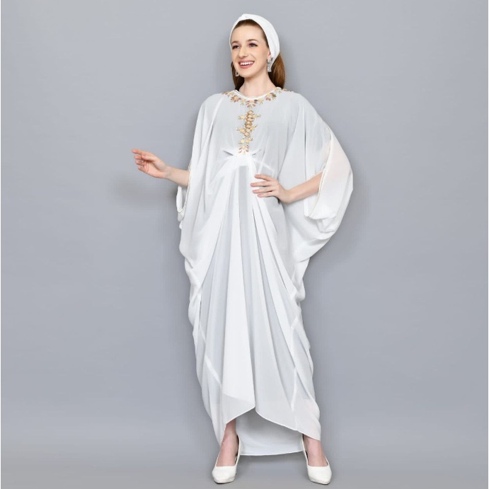 Ready Kaftan Raysa/Gamis Wanita/ Kaftan Mewah/ Kaftan Elegan/ Kaftan Syar'i/ Kaftan cerutty