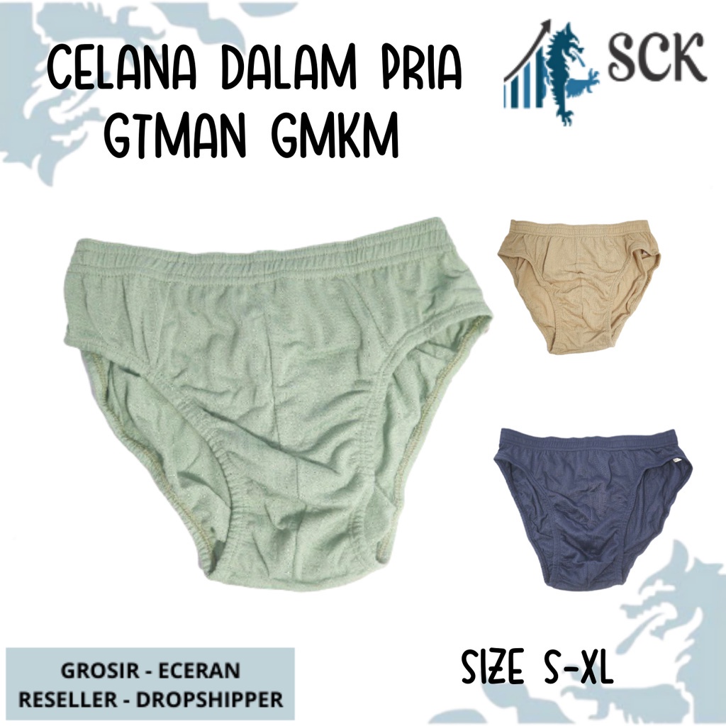 [ISI 3] CD Pria GT-MAN GMKM Bahan Katun Polyester| Celana dalam gt man dewasa Pria | CD GT man Cowok | GTman Katun Laki gmkm - sckmenwear GROSIR