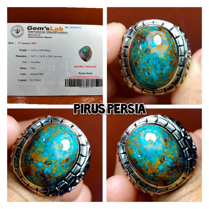 NATURAL BATU AKIK PIRUS SERAT EMAS KUNO