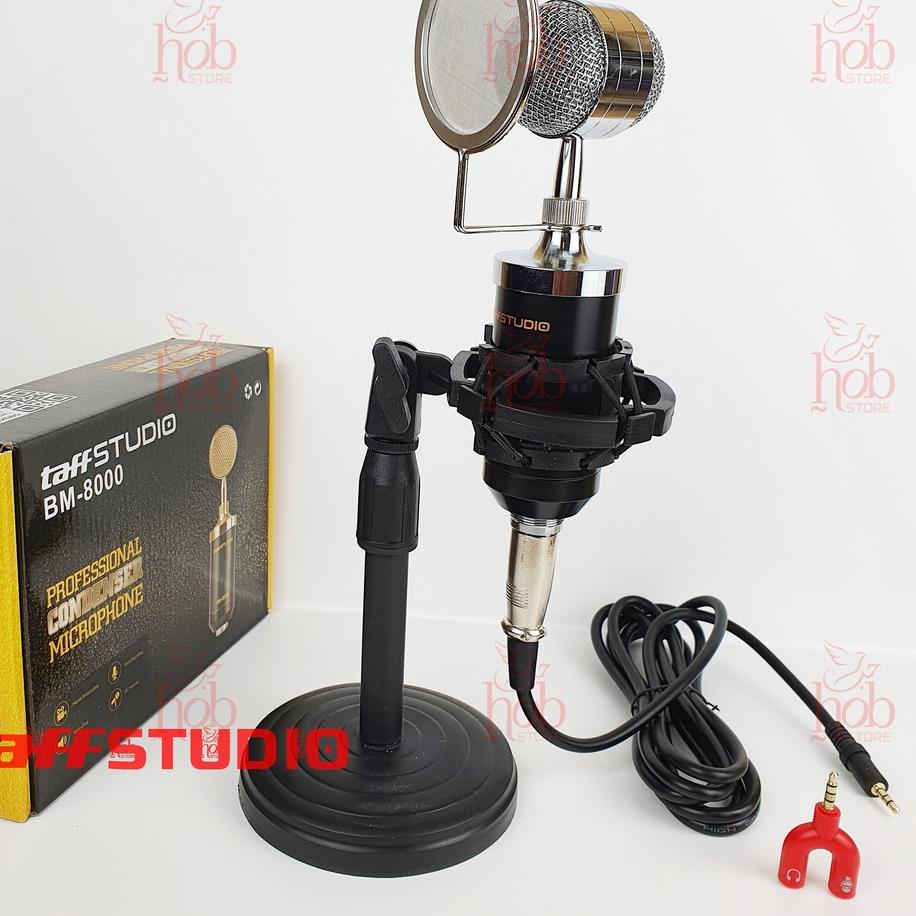 ۩ TaffSTUDIO BM8000 Condenser BM 8000 Microphone Stand Mic Meja Podium ❈