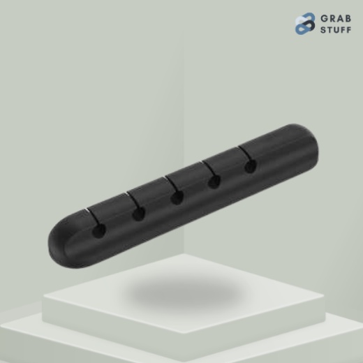 Klip Penata Kabel Organizer Silicone Cable Clip / Cable Clip Klip Holder Kabel Charger Usb 5 3 Hole Lubang Dengan Perekat Kuat / Penjepit Kabel Listrik Charger Hp Tempel Dinding Meja Silikon / Penggulung Pengikat Kabel Charger Cabel / Holder Kepala Coloka