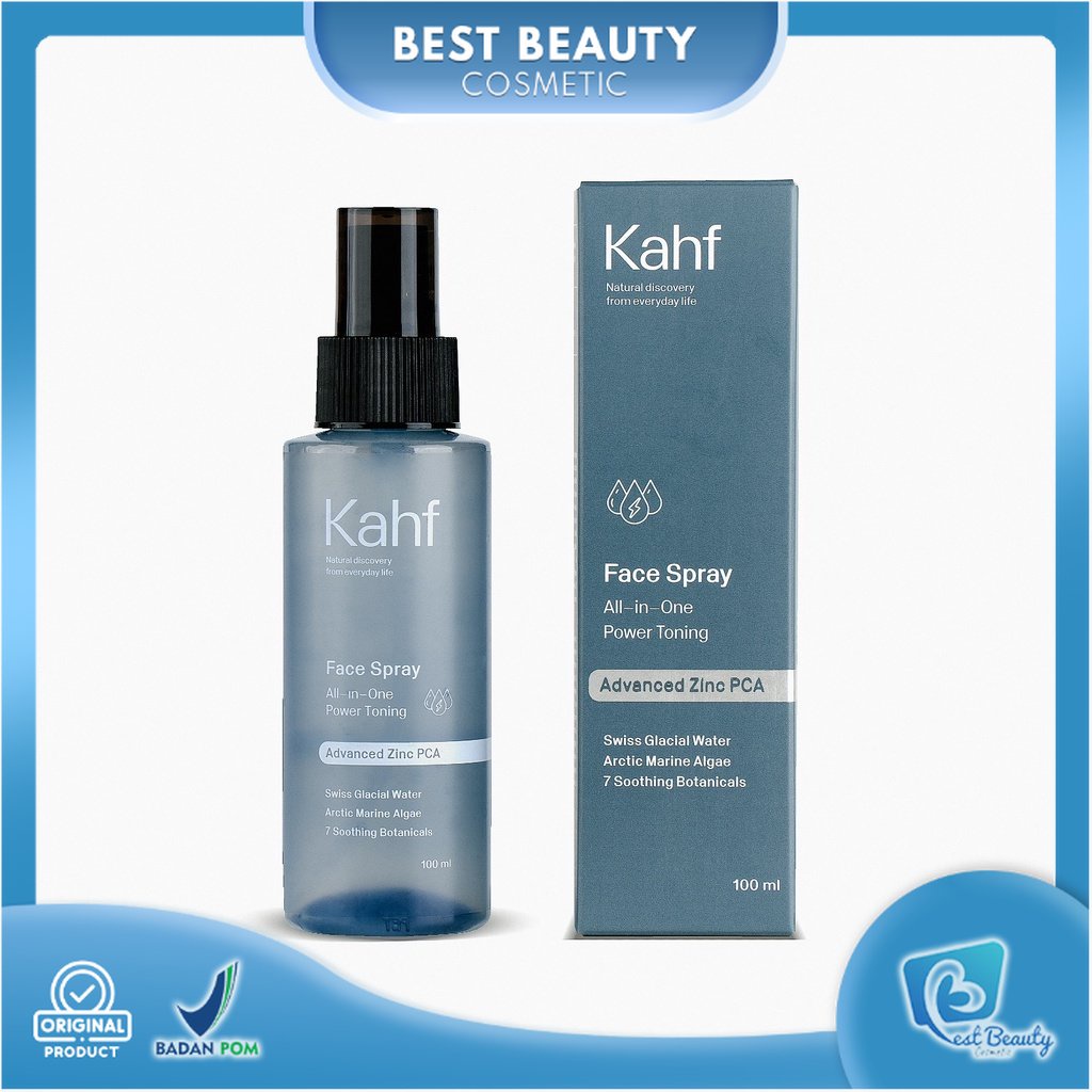 ★ BB ★ Kahf All In O ne Power Toning Face Spray 100ml - Toner Wajah Pria untuk Kontrol Minyak - Melindungi dari Bakteri &amp; Meredakan kulit kemerahan