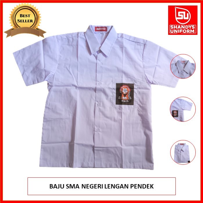 seragam sekolah sma / seragam anak sekolah / baju putih pria - NO 11-12
