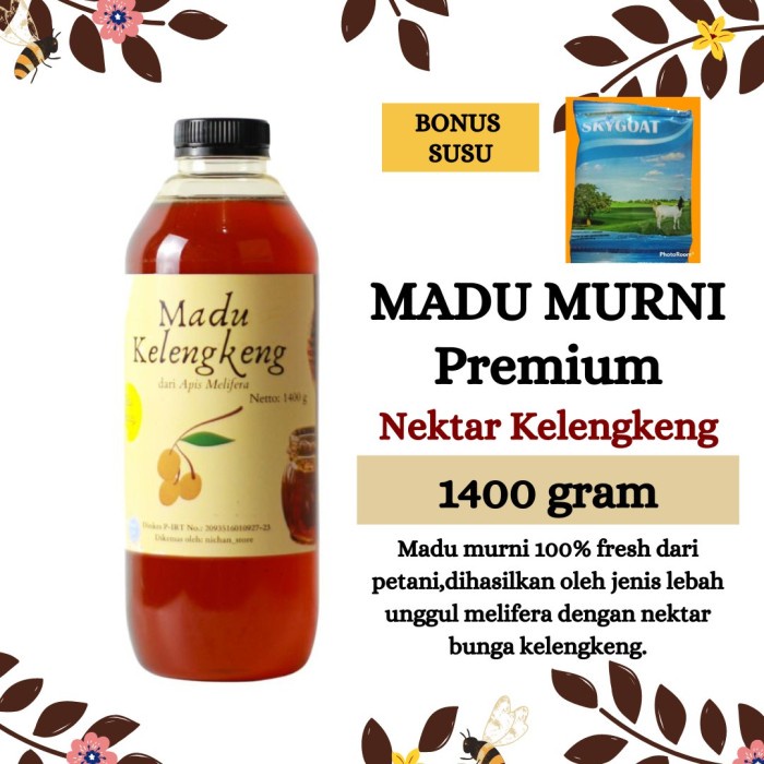 

madu- madu / madu asli / madu murni kelengkeng premium 1400 gram -madu