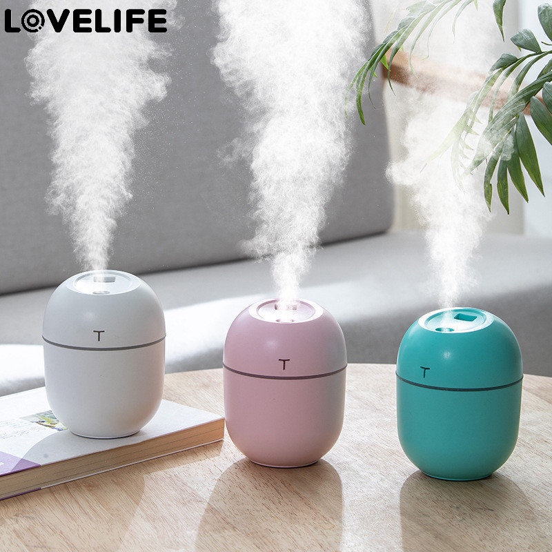 3pcs/set 250ML Mini Air Humidifier Portable Pengharum Ruangan Mobil LED Night Lamp Diffuser USB Aroma Essential Oil Diffuser Untuk Rumah Mobil