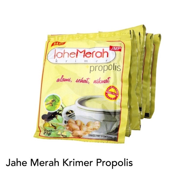 

Jahe Merah Propolis Minuman Tradisional Jahe Merah Instan Rencengan isi 12 Sachet