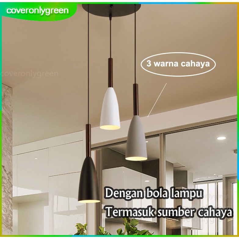 3 in 1 Lampu Hias Gantung Cafe Dapur Nordic Chandelier Eropa Modern Untuk Dekorasi Ruang Makan Lampu Hias Gantung Minimalis Aksesoris Pencahayaan/termasuk bohlam