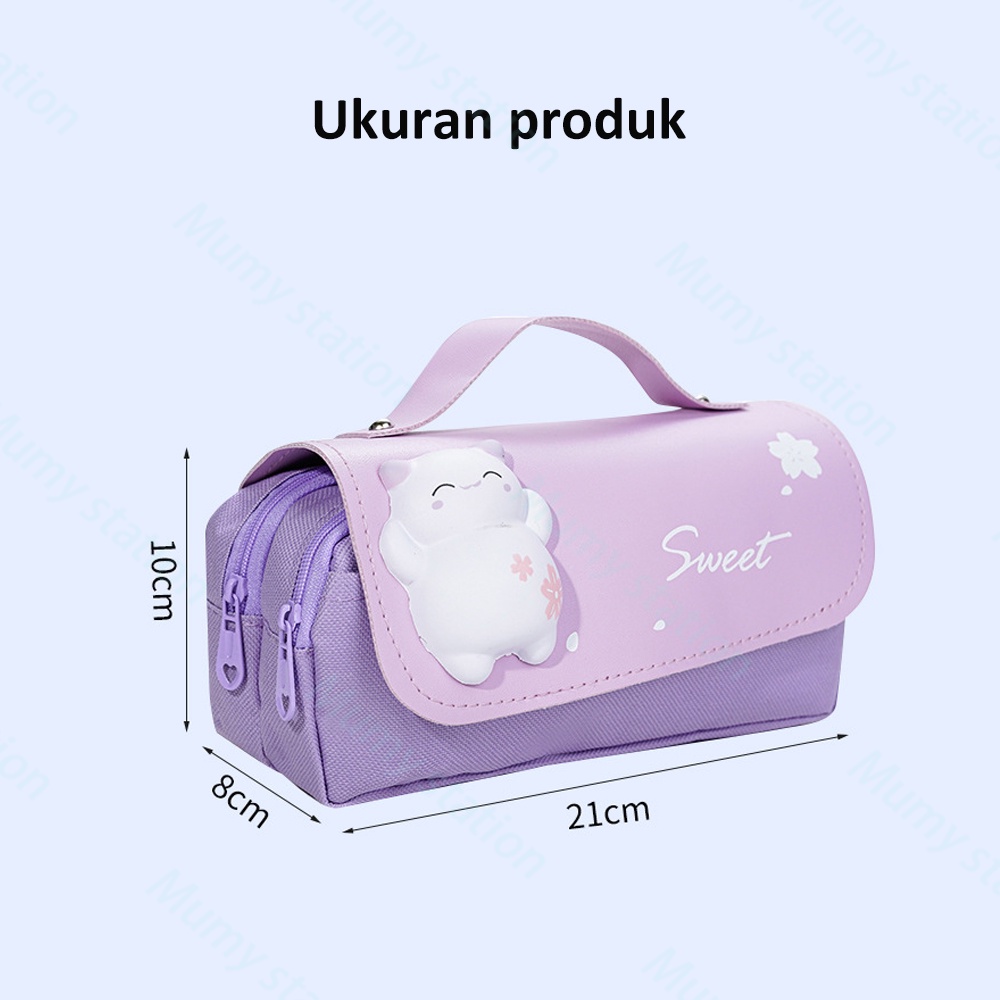 Mumystation Tempat Kotak Pensil Dekompresi /Cute Pencil Case/Tempat Pensil Squishy 3D