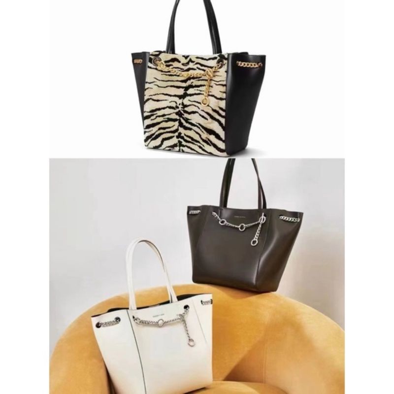 by_bag CK 1888 MINTA CHAIN-EMBELLISHED TOTE