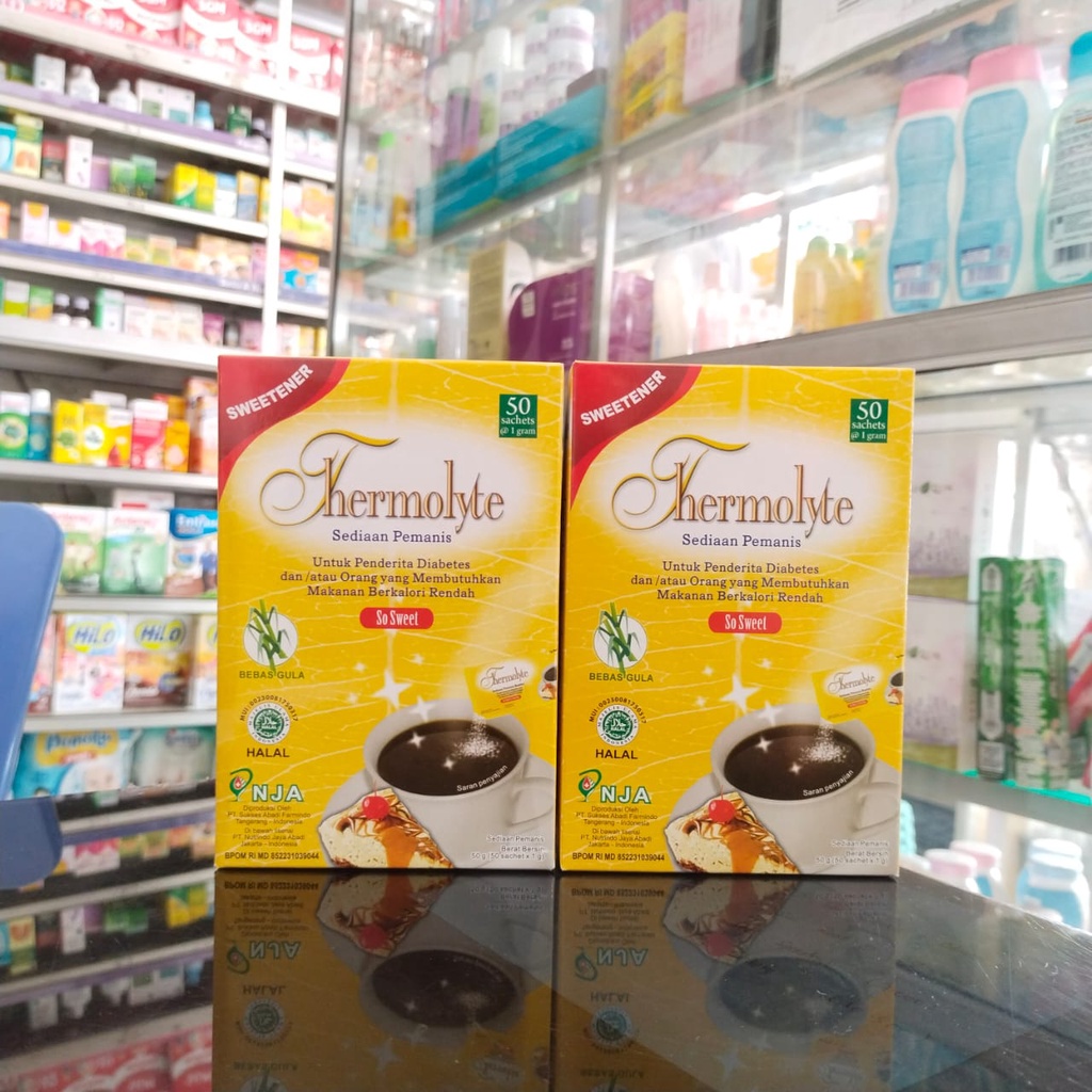 THERMOLYTE SUGAR 1BOX ISI 50 SACH thermolyte diet sugar thermolite sugar