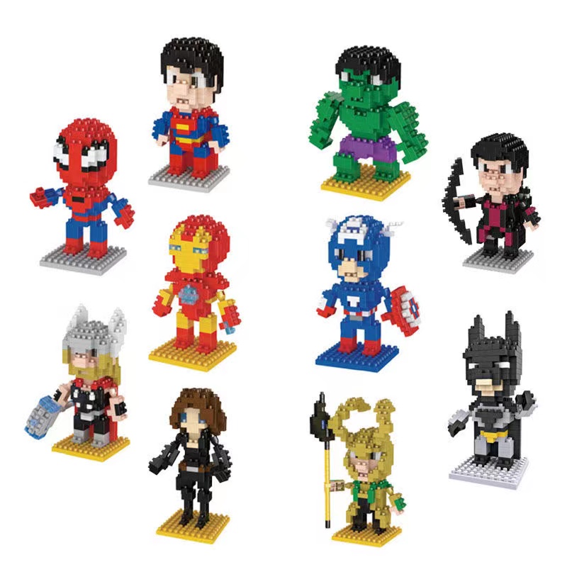 Lego Minifigures Marvel Avengers Superhero Thanos Thor Captain America Blok Bangunan Mainan