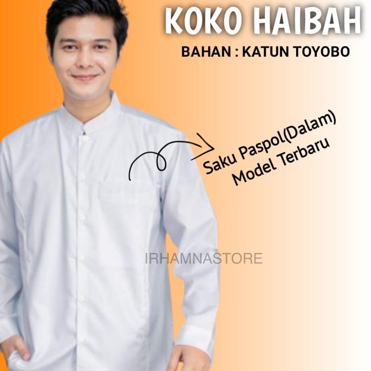 Murah Meriah Baju Koko Putih Polos Kekinian Baju Koko Putih Terbaru Baju Koko Putih Polos Lengan Pan