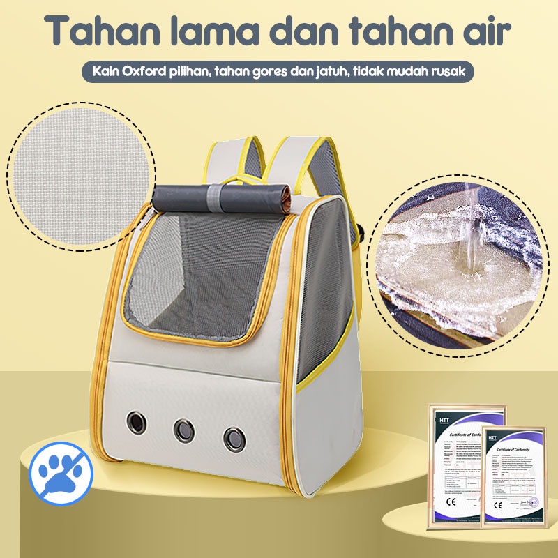 AmazeFan portabel tas hewan peliharaantas gendong abrasi Anjing pet cargo kucing Cat Travel Bag Nyaman Menampung hingga 10kg hewan Multifungsi ransel tempat kucing Tali pengikat anti kehilangan bawaan