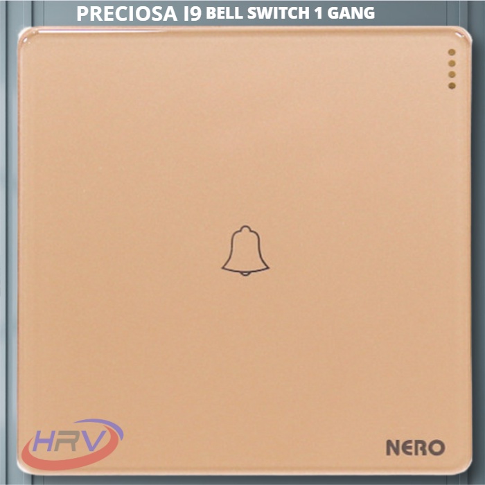 PRECIOSA I91013-Gold Saklar 1 Gang Switch Bell NERO