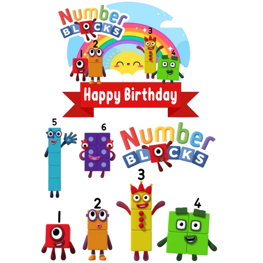 

TOPPER CAKE CUSTOM TOPPER ULANG TAHUN / HIASAN KUE NUMBER BLOCKS