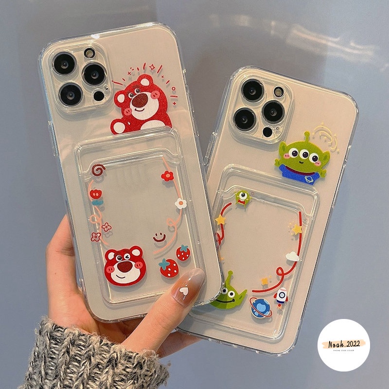 Case VIVO Y33s Y20s G Y12s Y20s Y20i Y21 Y21s Y12i Y12 Y11 Y12A Y20A Y11s Y15 Y17 Y20G Y30G Kartun Lucu Losto Alien Bening Slot Dompet Soft Phone Case TPU Cover