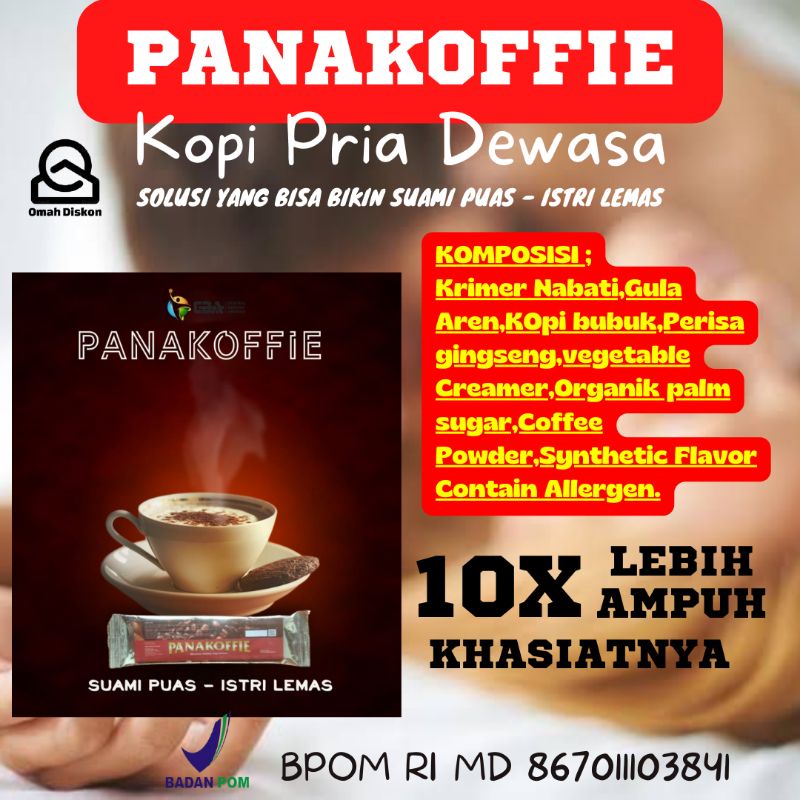 PANAKOFFIE /  Kopi Jantan  / Jamu Kuat Tahan Lama. / Kopi slb / Obat Kuat Pria Tahan Lama