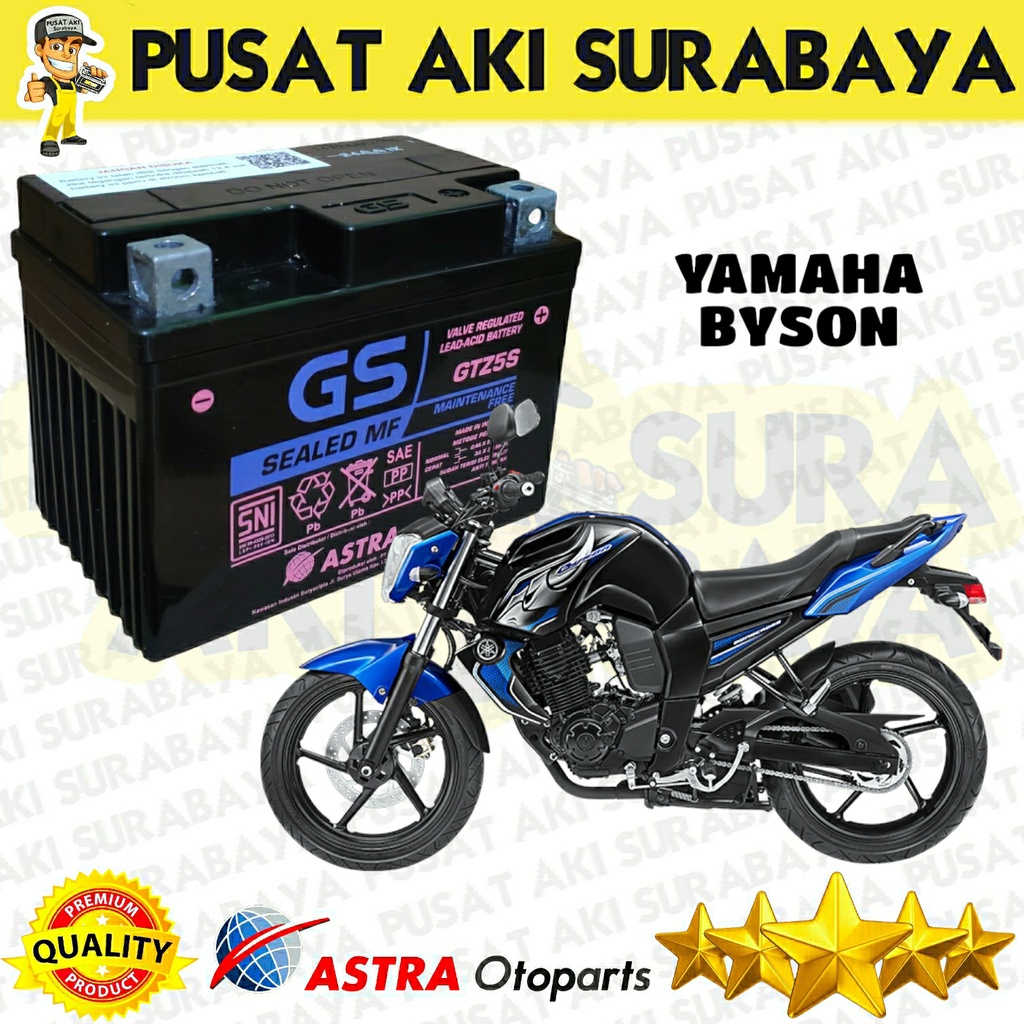 KUALITAS TINGGI AKI KERING BERGARANSI GS ASTRA GTZ5S ACCU MOTOR YAMAHA BYSON  HONDA VERZA 150 MTZ5S YTZ5S YTZ4V DTZ5S