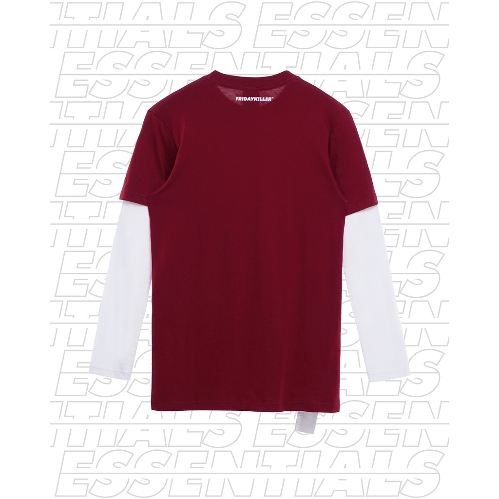 KAOS LENGAN PANJANG FRIDAY KILLER | GEET MAROON LONG SLEEVE