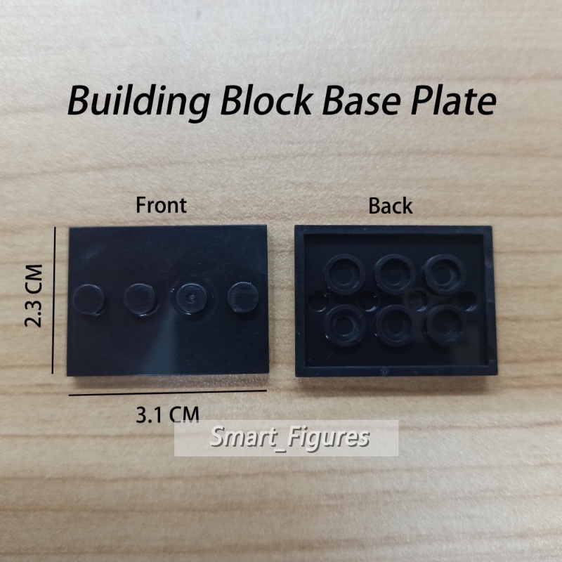 Partikel Kecil Blok Bangunan Bawah Plat 3 *4 Partikel, Cocok Untuk Alas Minifigure Ukuran: 3.1cm * 2.3cm