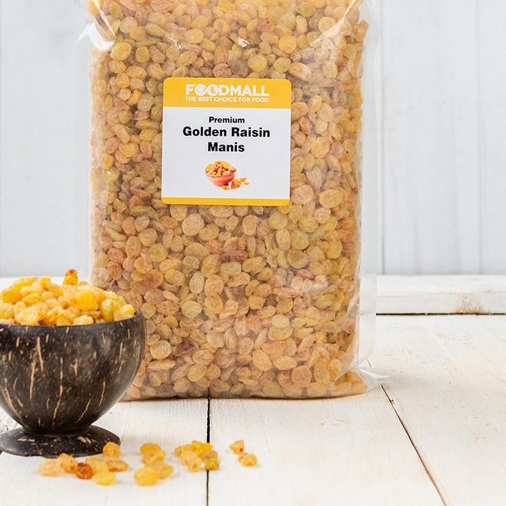 

✬ Cemilan Buah Kismis Emas / Golden Raisin Simin Manis Organik 1 KG ✥