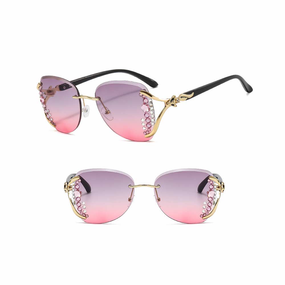 Kacamata UV400 [ Grey Pink ] Anti Radiasi - Sunglasses Wanita Korea - HM8162