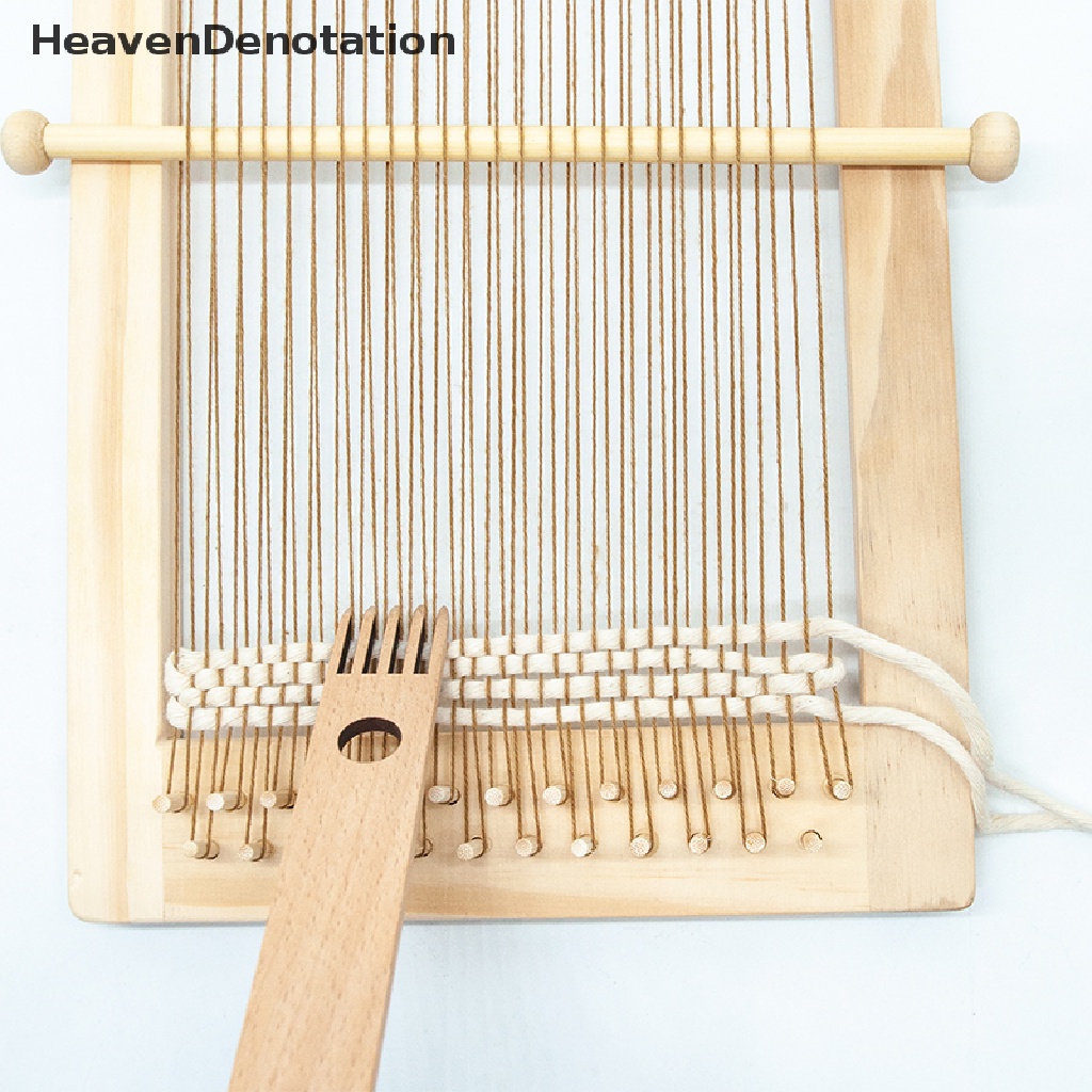 [HeavenDenotation] 5pcs/6pcs/9pcs Tenun Loom Tools Set Kayu Rajutan Crochet Hadiah Untuk Anak-Anak Log Benang Mewarnai Mesin Set Aksesori Kecil HDV