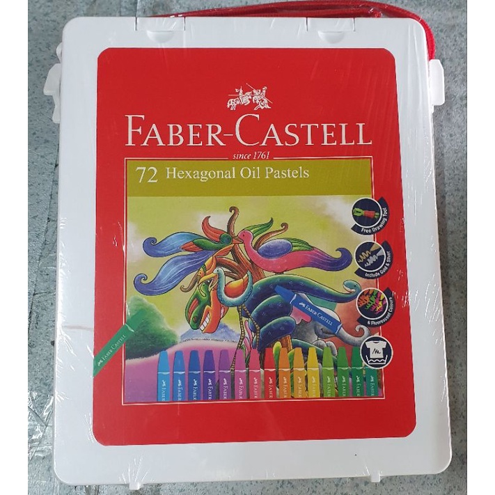 

Faber Castell hexagonal oil pastels isi 72 warna-cat warna oil pastel