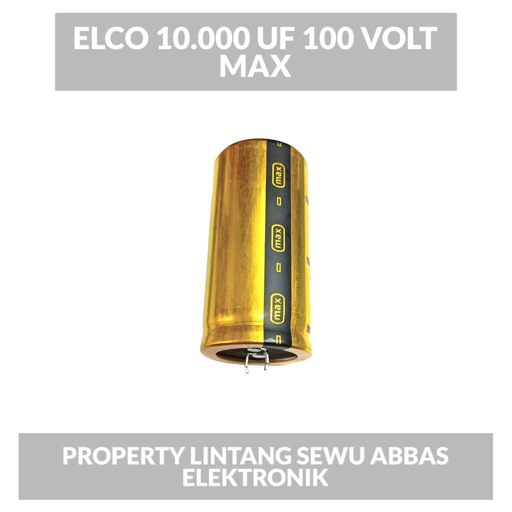 ELCO 10.000UF 100V 10000 MIKRO 100 VOLT MAX