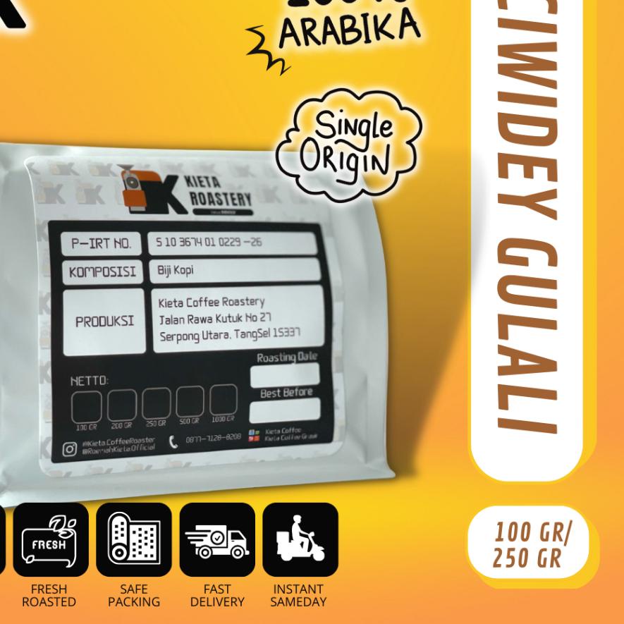 

➵ Biji Kopi Arabika Ciwidey Gulali 250gr ۩