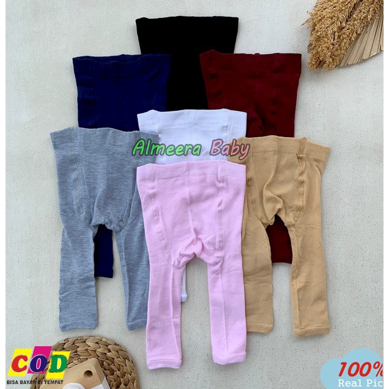 Legging Bayi Baru Lahir Buka Kaki Laki Laki Perempuan Kualitas Import Usia 0-12 Bulan Almeera Baby and Kids