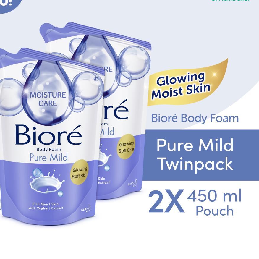 ♣ Biore Body Foam Beauty Pure Mild Twinpack 2 x 450 mL ➯