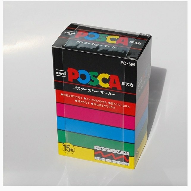 

Terlaris Uni Posca Poster Color Marking Paints Marker Set 15 - Pc-3M / Pc-5M