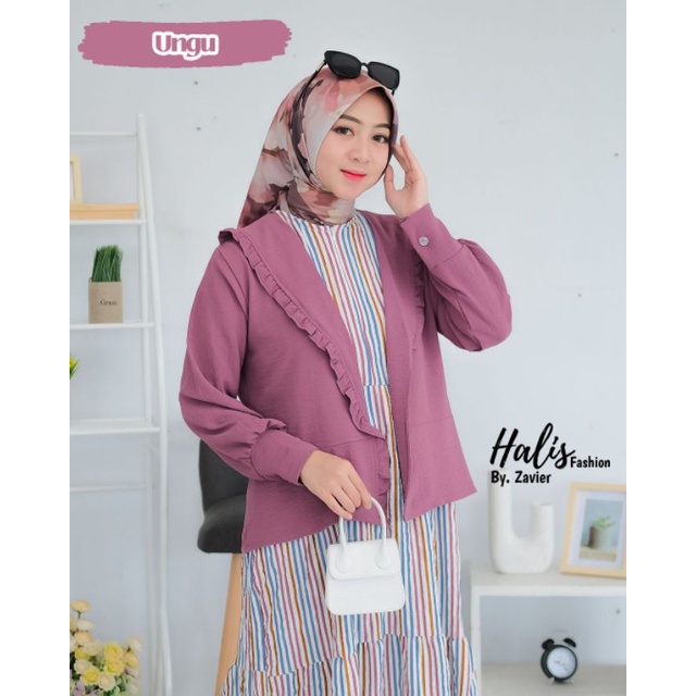 HALIS ORI//One Set Inner Outer Crinkle Premium //ONE SET OUTER OOTD