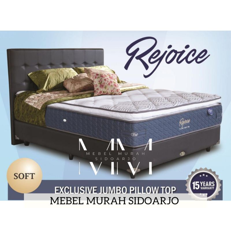Elite Spring bed Rejoice Kasur 120 x 200 160 x 200 180 x 200 cm queen king size tempat tidur kuat mu