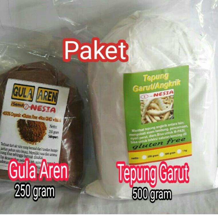 

Grosiran Murah (READY) Paket Asam Lambung Tepung garut 500 gr dan gula aren 250 gr gas !!