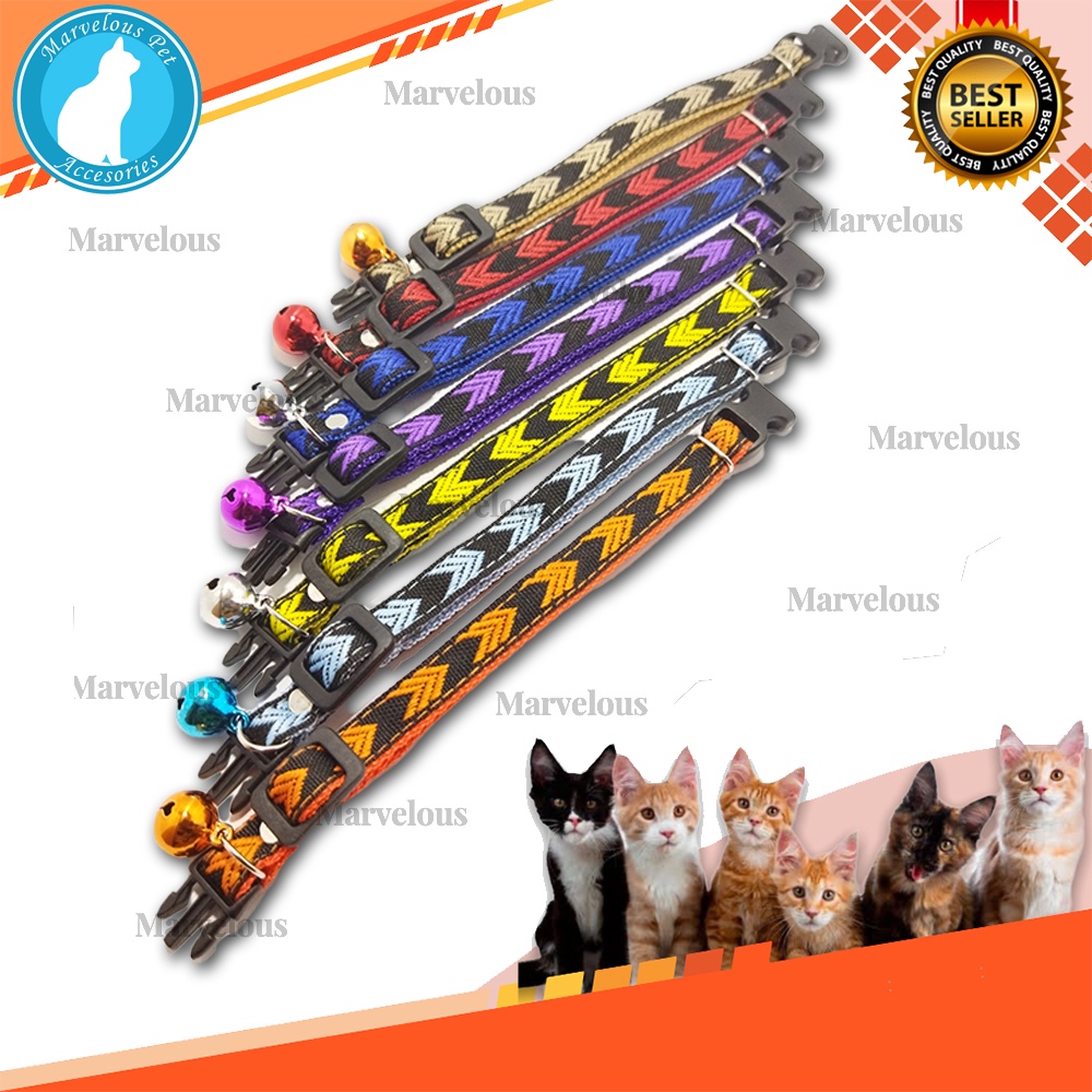 Kalung Kucing Anjing Lucu Motif Panah Lonceng 14 mm