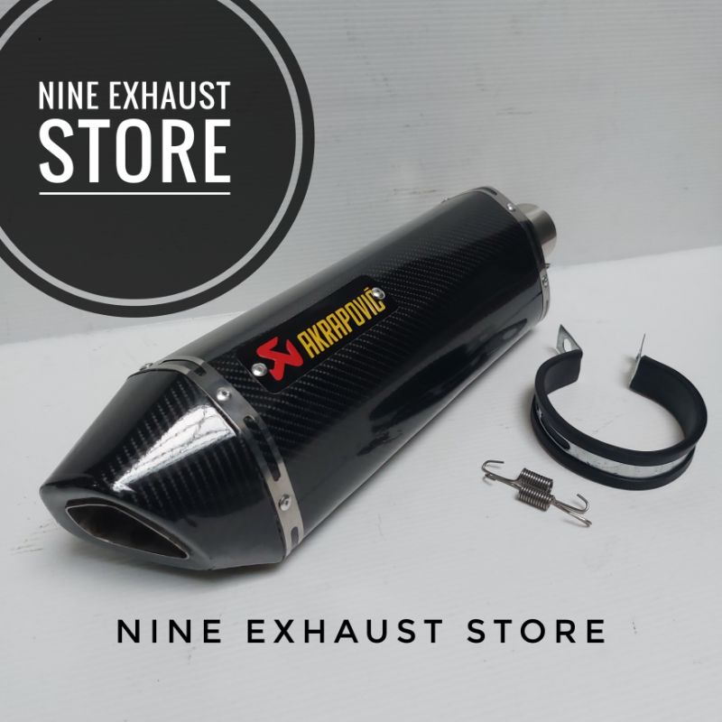 knalpot akrapovic carbon stiker silencer only