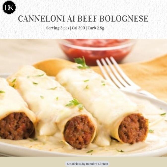 

Cannelloni Ai Beef Bolognese KETO TERLARIS