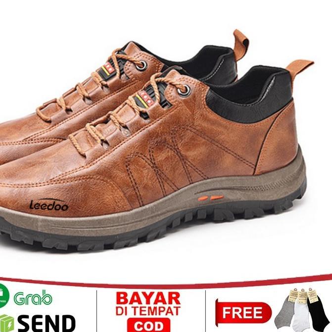 ➻ Leedoo Sepatu Casual Pria Kulit Fahsion Tali Pria Formal MC405 ✩