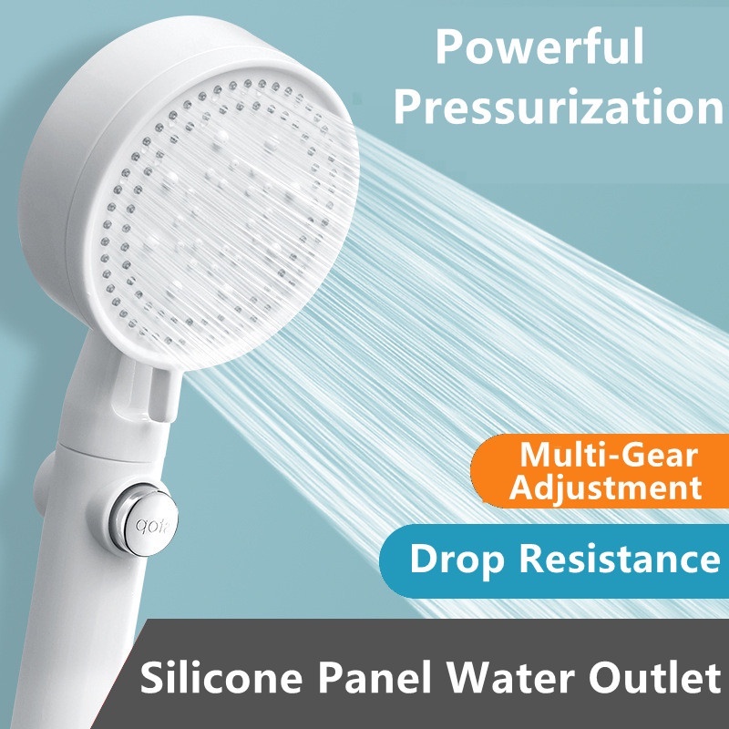 5mode Kamar Mandi Bidet Semprotan Hand Held Rain Showerheads Ampuh Pengganti Fungsi Semprotan Shower Yang Ampuh Tekanan Tinggi Hemat Air Handheld Shower Head Putih